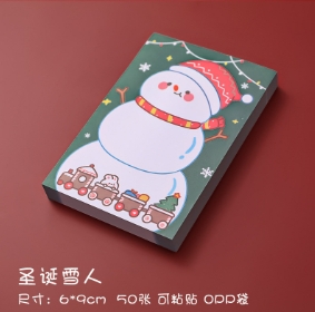 크리스마스 점착 메모지 눈사람 이미지 1