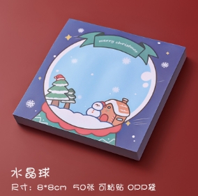 크리스마스 점착 메모지 스노우볼 이미지 1
