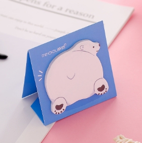 점착식 귀여운 동물 메모지 북극곰 이미지 1