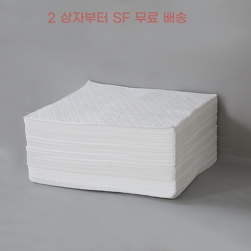 C. 4mm 흰색 오일 흡수 코튼 100매
